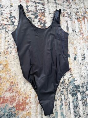 Commando Black Scoop-Neck Bodysuit